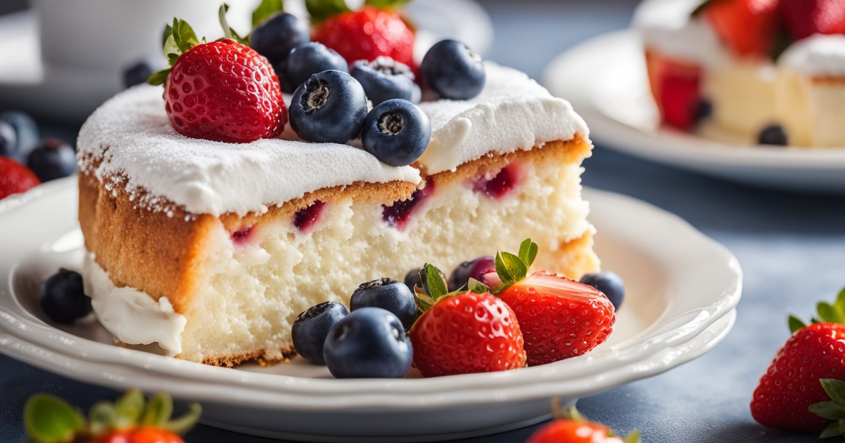 Berry Angel Food Cake for Diabetics